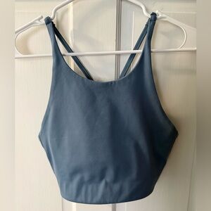 Girlfriend Collective Topanga Cross Back Sports Bra - Blue Small